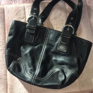 Coach Black Leather Handbag
